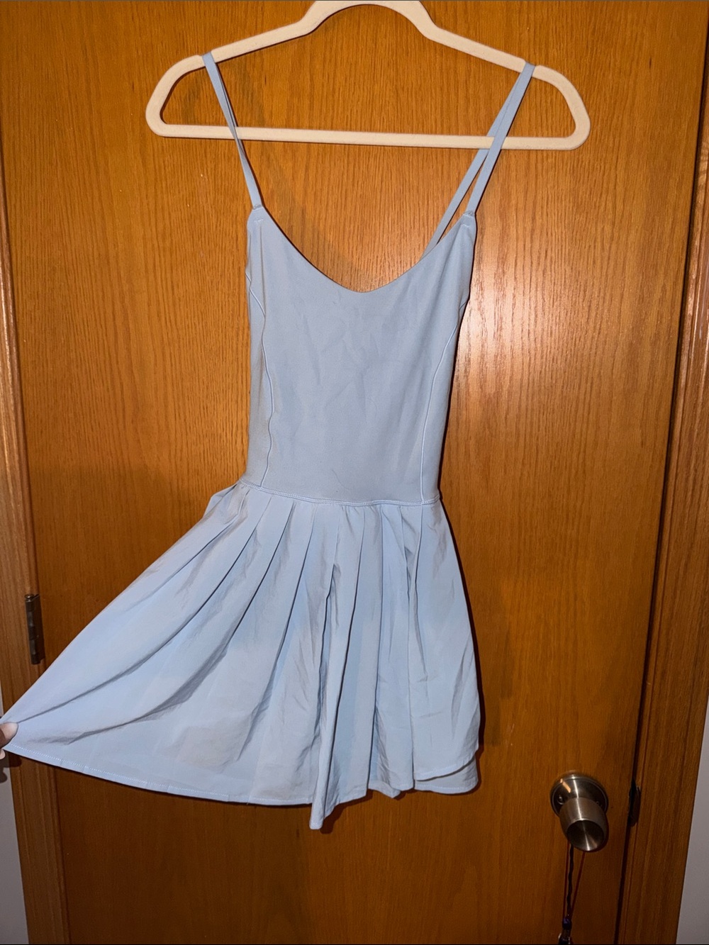 Light Blue Spaghetti Strap Tennis Dress